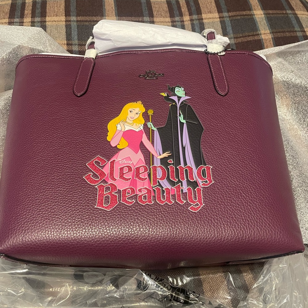 NWT- COACH Disney X -Sleeping Beauty Leather Tote